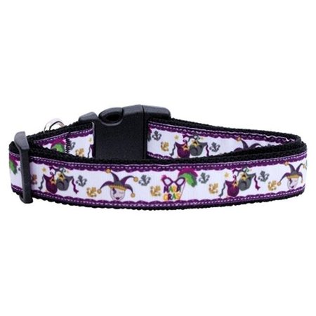 MIRAGE PET Mirage Pet 125-066 SM Mardi Gras Nylon Dog Collar; Small 125-066 SM